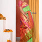HERITAGE WEAVE ! Premium Handloom Pista Green Muniya Border Paithani  With Grand Peacock Pallu - qrack theme
