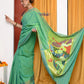 EXCLUSIVE! Traditional Handloom Sage Green Cotton Paithani With Radha Krishna Pallu - qrack theme
