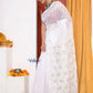 PREMIUM! White Jamdhani Cotton Saree With Beautiful Pallu* - qrack theme