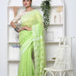 PREMIUM! Pastel Mint Green Jamdhani Cotton Saree With Beautiful Pallu* - qrack theme