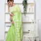 PREMIUM! Pastel Mint Green Jamdhani Cotton Saree With Beautiful Pallu* - qrack theme