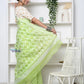 PREMIUM! Pastel Mint Green Jamdhani Cotton Saree With Beautiful Pallu* - qrack theme